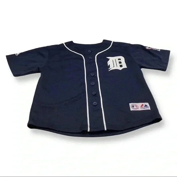Majestic Fielder Size 8 Kids Blue #28 Jersey. Preloved - Picture 1 of 8